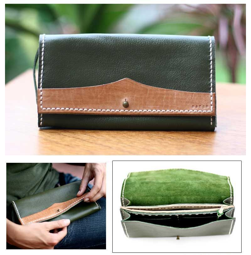 Handcrafted Indonesian Fine Leather Purse, 'Lovely Leather '